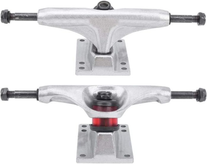 Skateboard Trucks Bracket Aluminium Alloy Longboard Bridge Stable Parts Silver 2PCS - Image 1