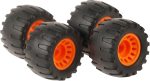 All Terrain Off Road Longboard Black Wide Skateboard Wheels - Set of 4,(76 * 45mm,75A), Amazon  (No Bearings) - Image 2