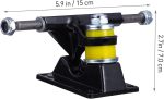 1 Pair Skateboard Wheel Bracket Skateboard Hardware Skateboard Table Skateboard Trucks  Skateboard Skate Board Skateboard Bearings Skateboard Display Wall Mount Black Aluminum - Image 2