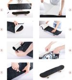 Skateboard Grip Tape Sheet, 45.2x10.6 inch,Bubble Free, Waterproof, Scooter, Longboard Griptape, Grippy Sandpaper for Skateboard, Long Board, Stairs, Pedal, Pistol, Wheelchair Step,Deck(115x27cm) - Image 2