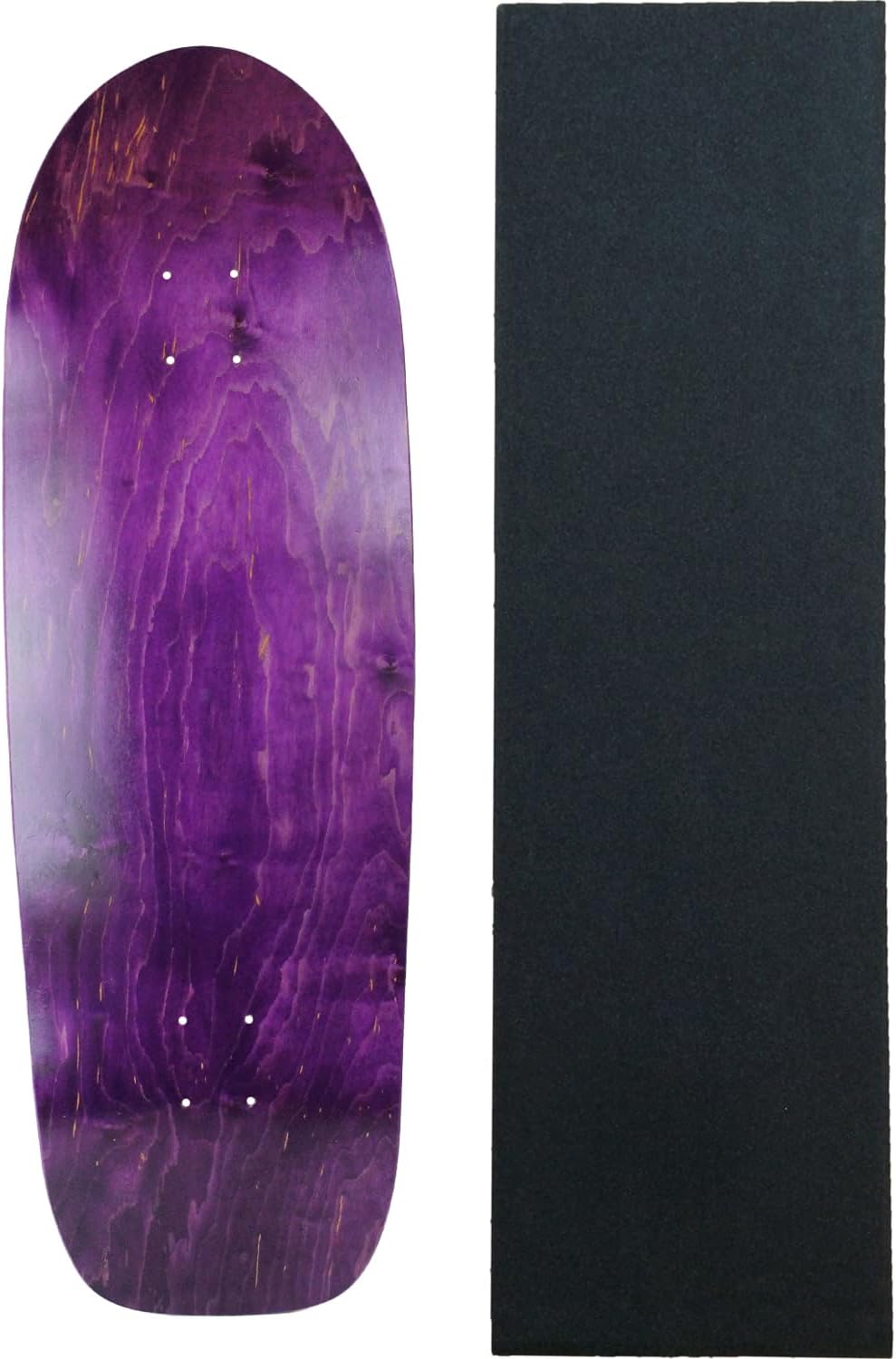 61D7WsrWBCL._AC_SL1500_.jpg Old School Skateboard Deck Blank Retro 80's 10" x 33" Full Shape with Black Griptape Sheet - Image 1