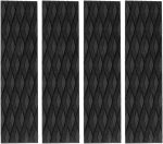 4 Piece  Surfboard Deck Traction Pads Non-Slip Front Traction Pad Grip Mat for Surfing,Surf Boards,  Skimboards, Funboard, Fish Board, Black