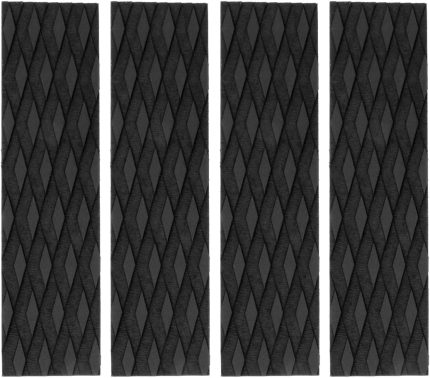 4 Piece  Surfboard Deck Traction Pads Non-Slip Front Traction Pad Grip Mat for Surfing,Surf Boards,  Skimboards, Funboard, Fish Board, Black