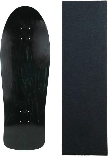 Old School Skateboard Deck Blank Retro 80's 10" x 30" Fish Shape with Black Griptape Sheet