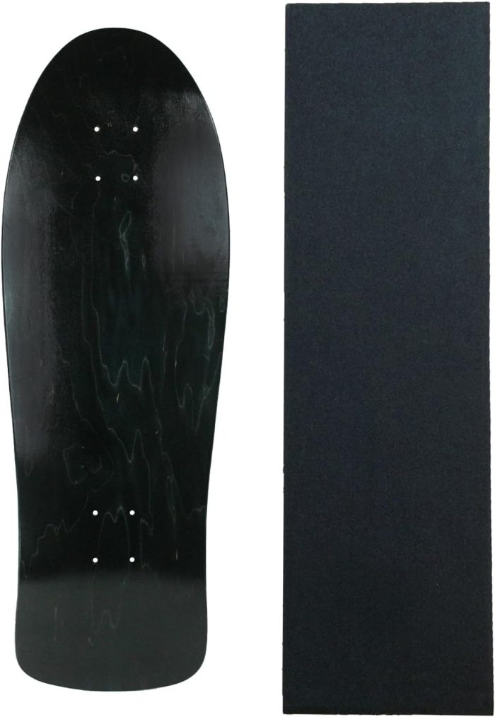 Old School Skateboard Deck Blank Retro 80's 10" x 30" Fish Shape with Black Griptape Sheet - Image 1