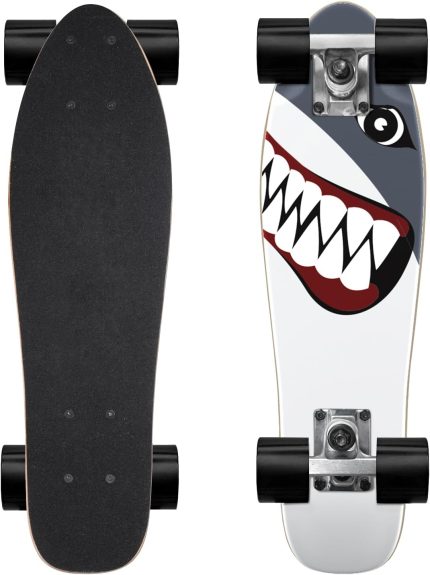 Skateboard Complete 22 Inch Mini  for Beginners Kids Boys and Girls