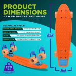 Standard Skateboard Mini  - 6''  Deck Complete Double Kick Skate Board w/ 3.25'' Aluminum Alloy Truck,  Wheels w/ Light - for Kids, Teens, Adults' - Image 2