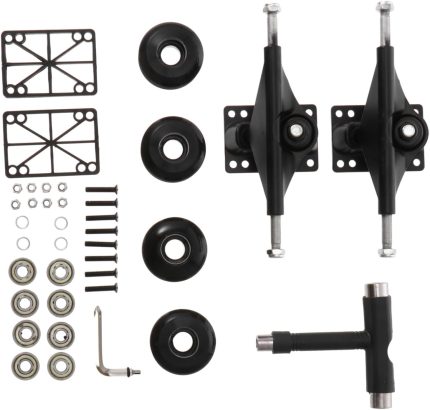 Skateboard Bracket and Wheel Set Full Skateboard Bridge Accessories Kit Strong Lightweight for Skaters
