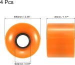 Longboard Wheels, Skateboard Wheel Street Wheels for Skateboards Cruiser Wheels Replacement 78A - Image 2