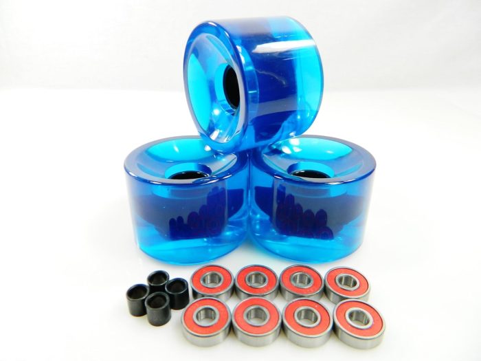 70mm Longboard Skateboard Wheels +  Bearings Spacers - Image 1