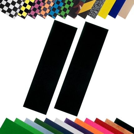 9 x 33 Inch Skateboard Grip Tape Sheet Black - 2 Sheets