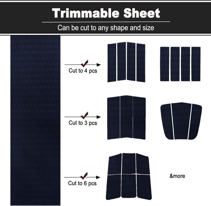 Foam Boat Decking Sheet Universal  Surfboard Traction Pad Non-Slip Grip Mat Trimmable Sheet for Kayak  Yacht Pool Skateboard Skimboard Step Green Yellow Orange Blue Dark Grey Black - Image 2