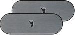4""X12"" Anti-Slip  Pads 2 Pack (Gray on Black), Medium,