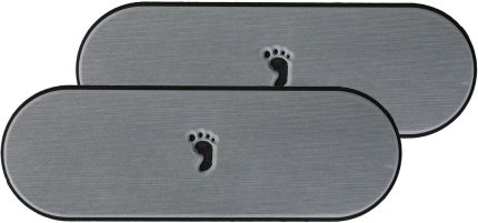 4""X12"" Anti-Slip  Pads 2 Pack (Gray on Black), Medium,