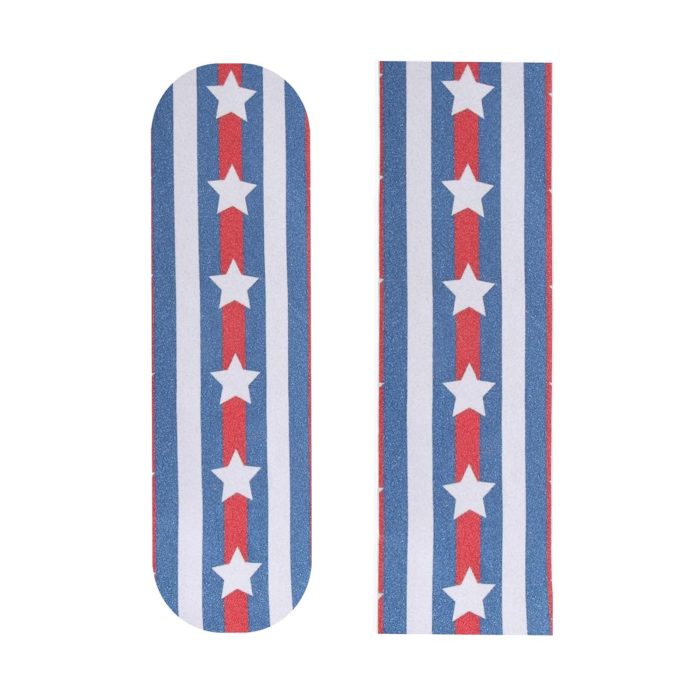 Skateboard Grip Tape 9" x 33", 2Pack American Flag Bubble Free Waterproof Scooter Grip Tape, Longboard Grip Tape for Rollerboard Stairs Pedal Wheelchair Step (23x84cm) - Image 1