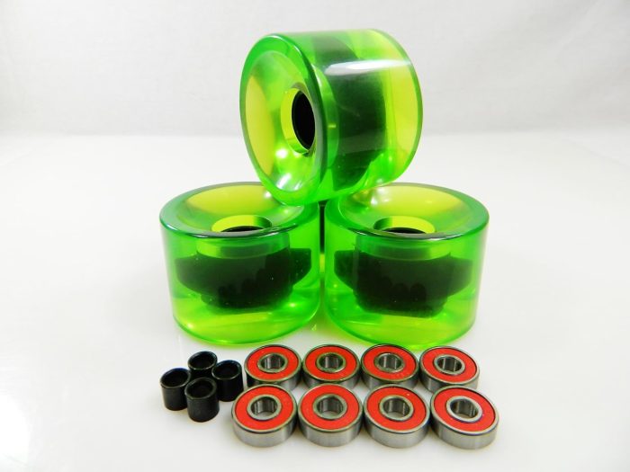 70mm Longboard Skateboard Wheels +  Bearings Spacers - Image 1
