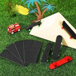 10 Sheet Nonslip Mat Finger Skateboard Longboards Accessory Skateboard Finger Tape Nonslip Grip Tape Desktop Deck Tool - Image 2