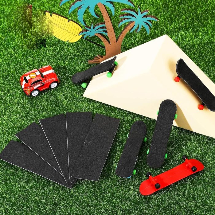 10 Sheet Nonslip Mat Finger Skateboard Longboards Accessory Skateboard Finger Tape Nonslip Grip Tape Desktop Deck Tool - Image 2