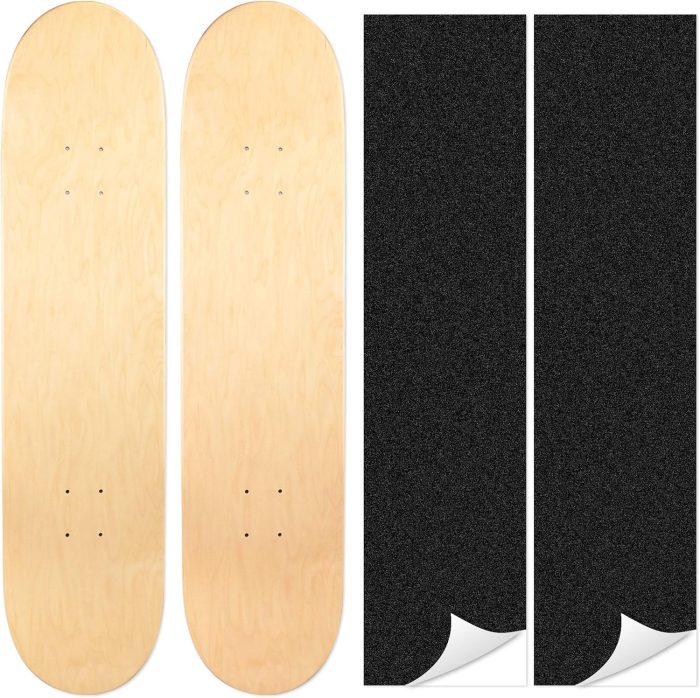 Maple Skateboard Decks Double Tail Skateboard Light Decks Free Skateboard Grip Tape - Image 1